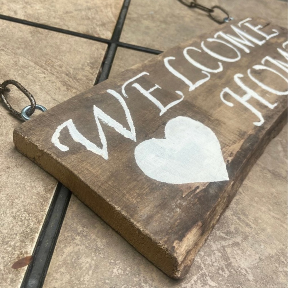 Rustic Welcome Home Wooden Sign - Picture 4 of 7